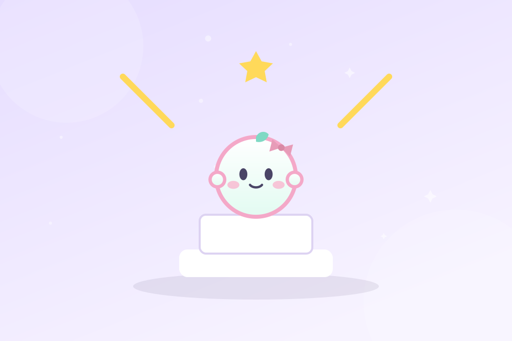 イラスト：台座の上のマスコットとスポットライト