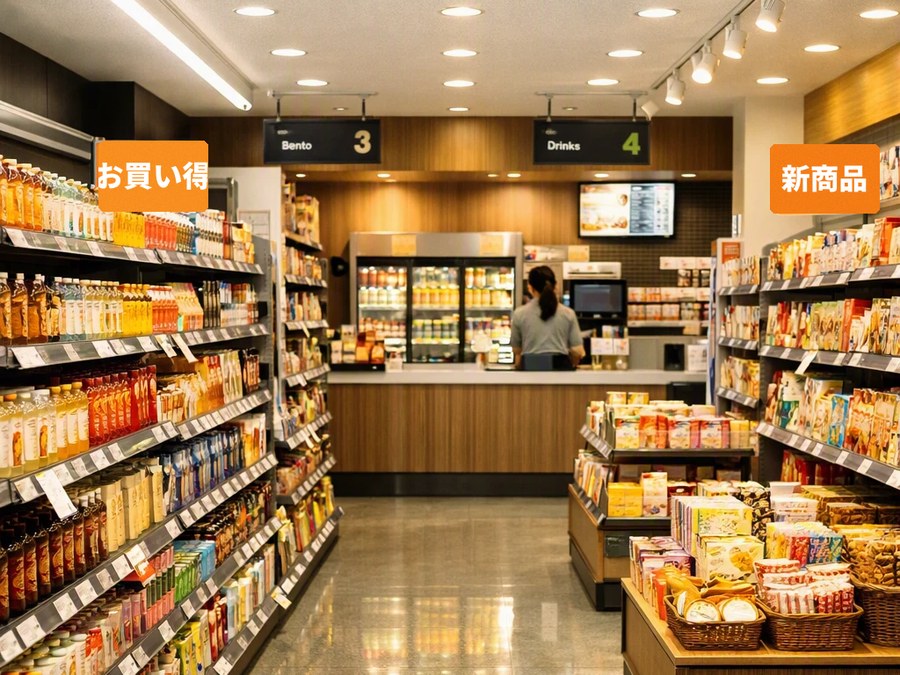 コンビニ・小売の売場